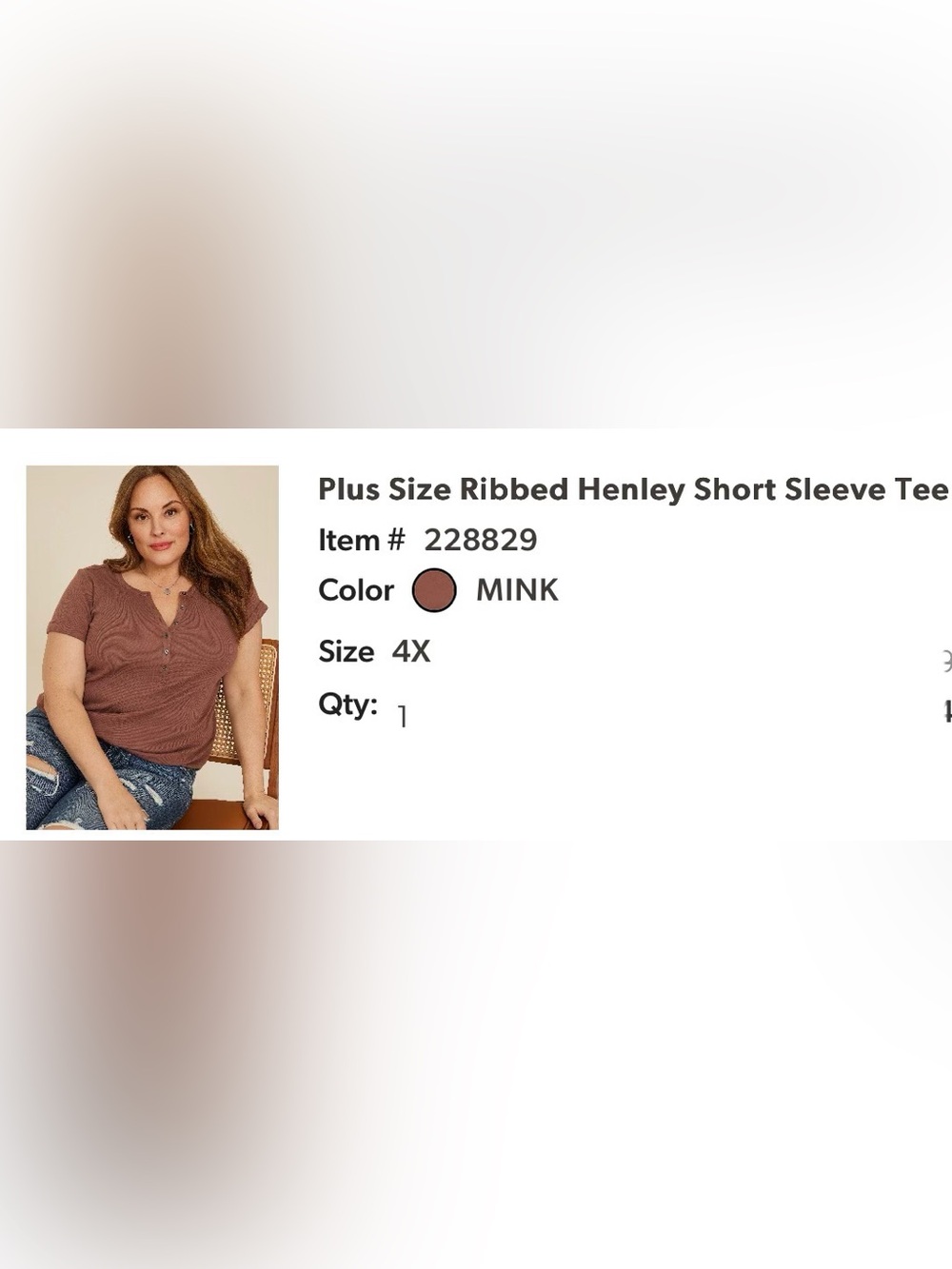 Maurices Plus Size Ribbed Henley Tee in Warm Brown